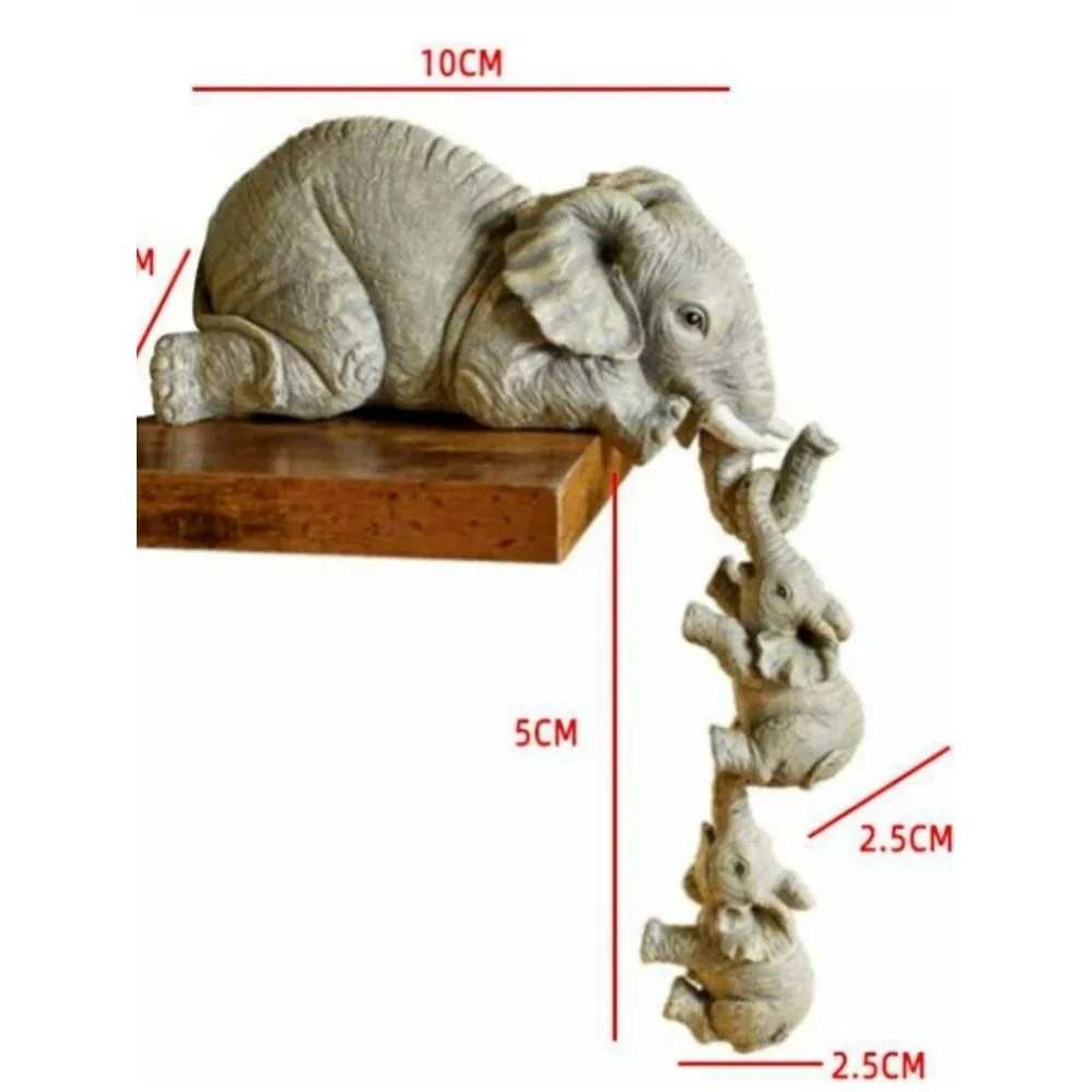 3 pcs Elephant Figurines - Image 6