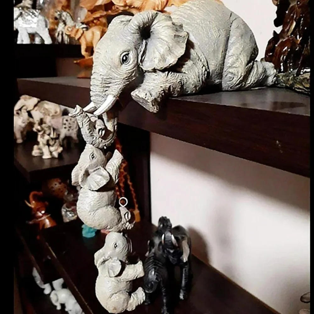 3 pcs Elephant Figurines - Image 2