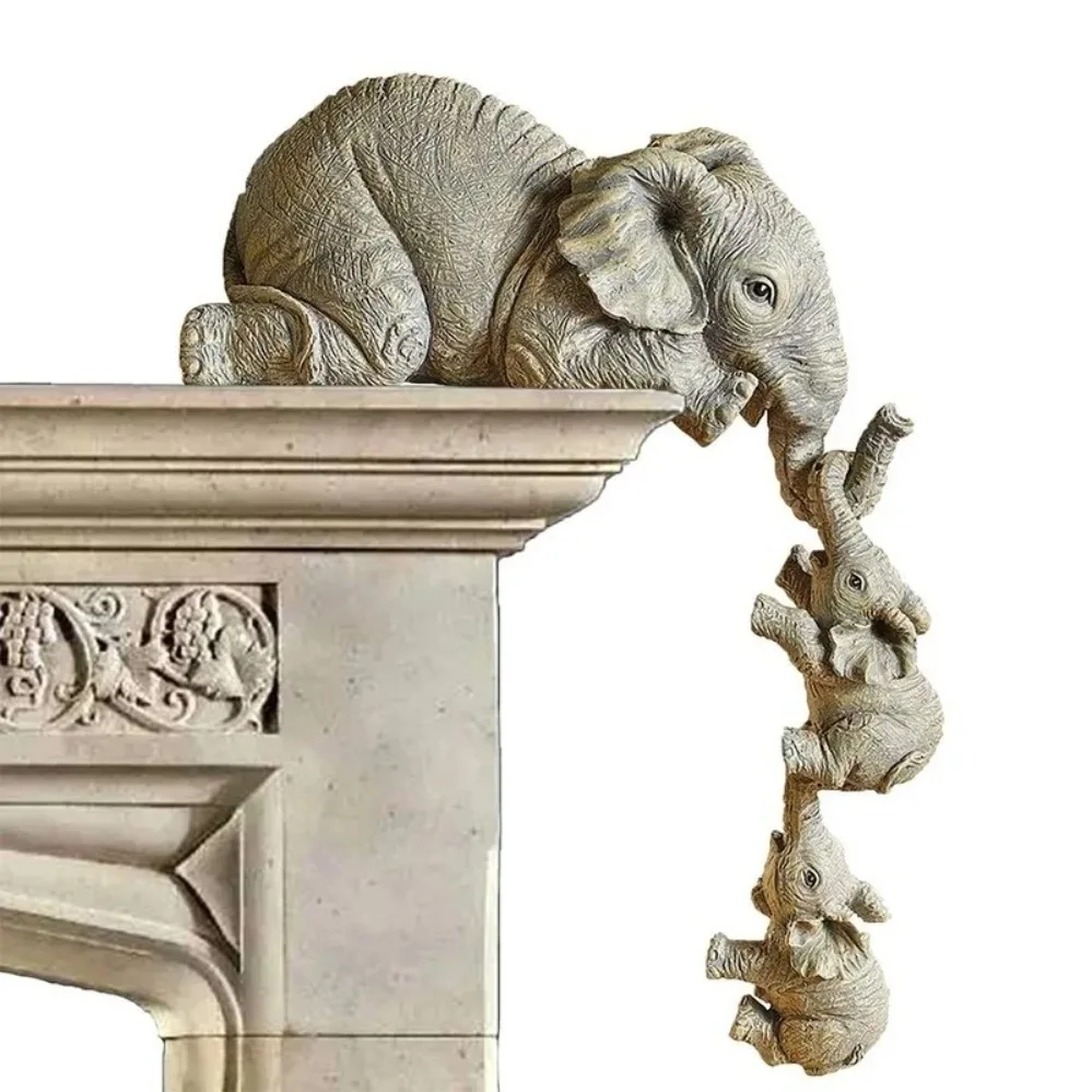 3 pcs Elephant Figurines - Image 4